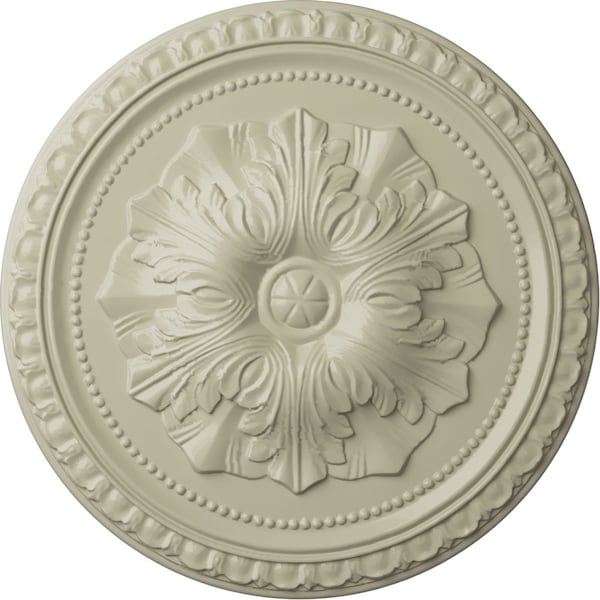 Ekena Millwork Richmond Ceiling Medallion (Fits Canopies up to 2 5/8"), Hand-Painted Clear Yellow, 18"OD x 1 3/8"P CM18RICYF - main